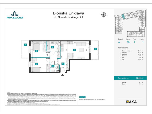 Mieszkanie w inwestycji Błońska Enklawa, symbol A.39 » nportal.pl