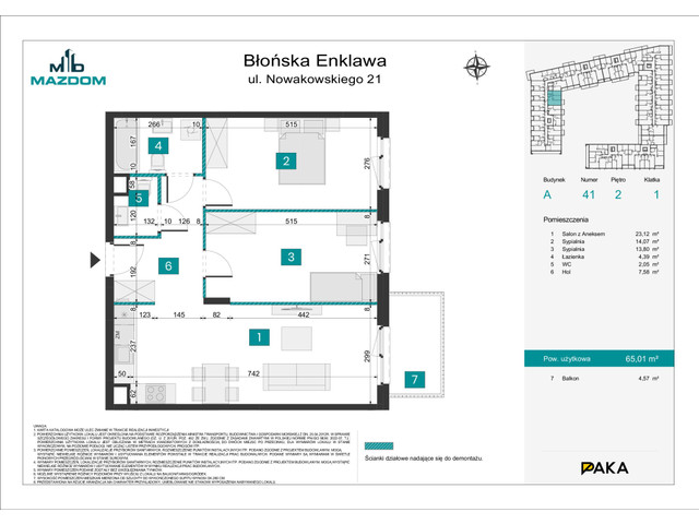 Mieszkanie w inwestycji Błońska Enklawa, symbol A.41 » nportal.pl