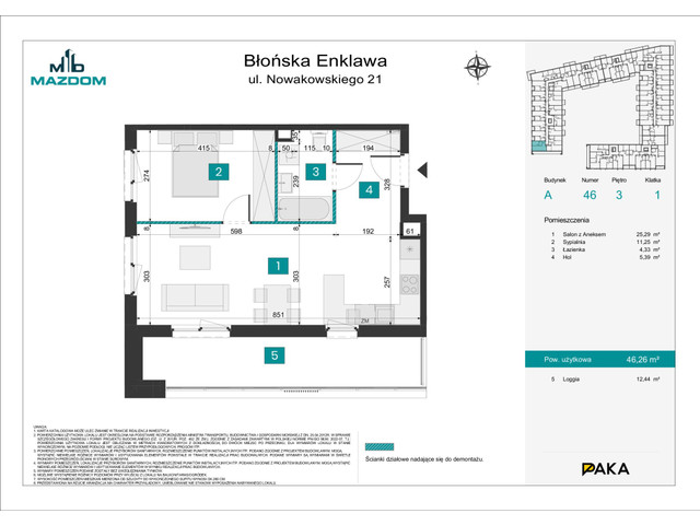 Mieszkanie w inwestycji Błońska Enklawa, symbol A.46 » nportal.pl