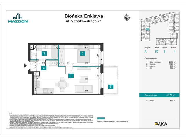 Mieszkanie w inwestycji Błońska Enklawa, symbol A.57 » nportal.pl