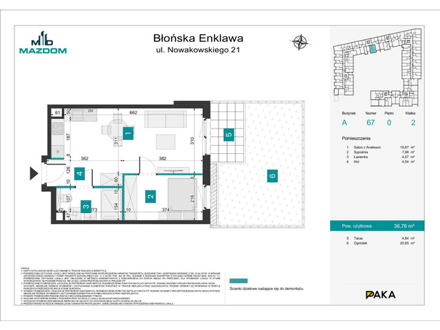 Mieszkanie w inwestycji Błońska Enklawa, symbol A.67 » nportal.pl