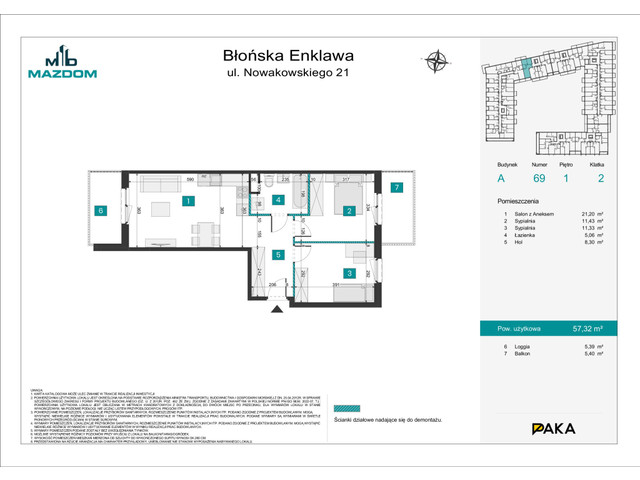 Mieszkanie w inwestycji Błońska Enklawa, symbol A.69 » nportal.pl