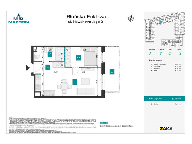 Mieszkanie w inwestycji Błońska Enklawa, symbol A.74 » nportal.pl