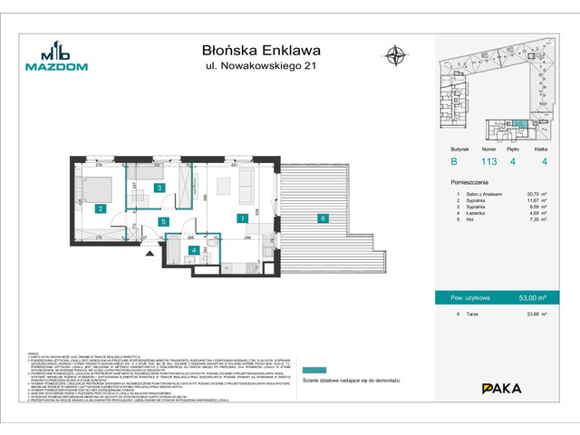 Mieszkanie w inwestycji Błońska Enklawa, symbol B.113 » nportal.pl