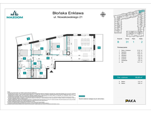 Mieszkanie w inwestycji Błońska Enklawa, symbol B.31 » nportal.pl