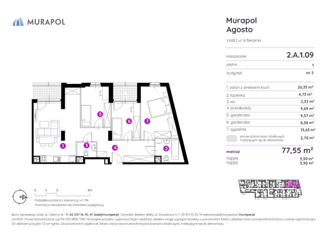 Mieszkanie w inwestycji Murapol Agosto, symbol 2.A.1.09 » nportal.pl
