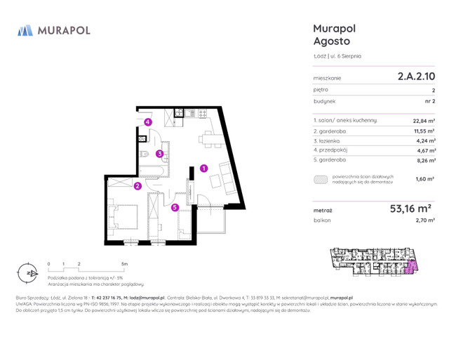 Mieszkanie w inwestycji Murapol Agosto, symbol 2.A.2.10 » nportal.pl