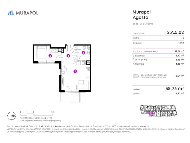 Mieszkanie w inwestycji Murapol Agosto, symbol 2.A.5.02 » nportal.pl