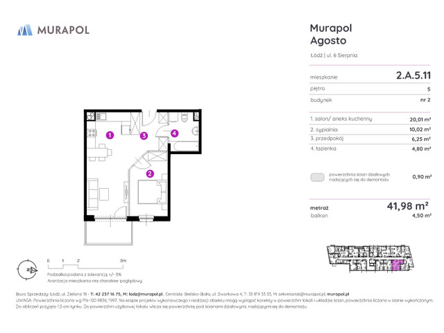 Mieszkanie w inwestycji Murapol Agosto, symbol 2.A.5.11 » nportal.pl