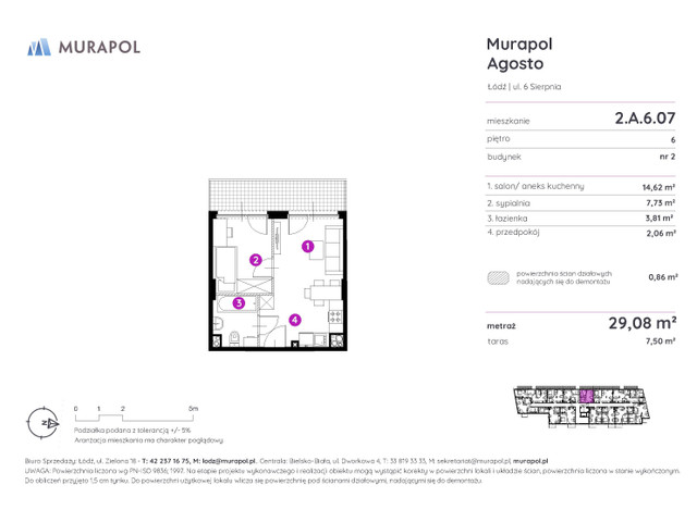 Mieszkanie w inwestycji Murapol Agosto, symbol 2.A.6.07 » nportal.pl