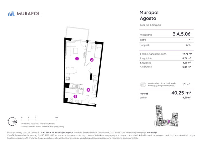 Mieszkanie w inwestycji Murapol Agosto, symbol 3.A.5.06 » nportal.pl