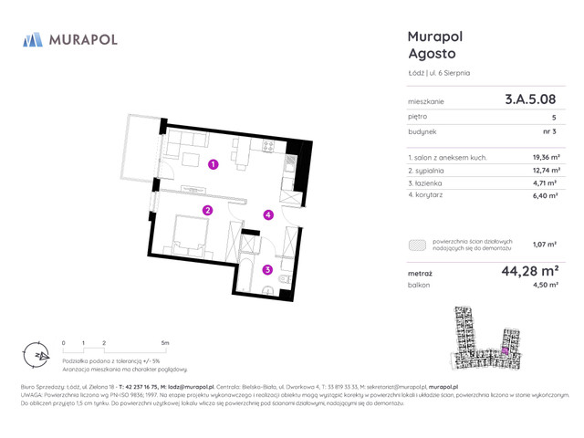 Mieszkanie w inwestycji Murapol Agosto, symbol 3.A.5.08 » nportal.pl