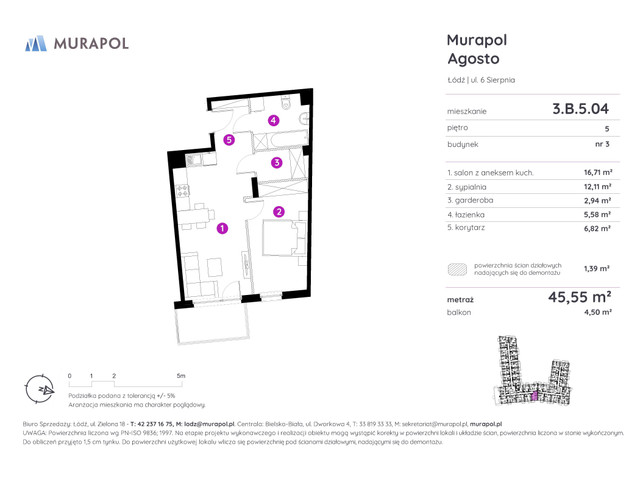 Mieszkanie w inwestycji Murapol Agosto, symbol 3.B.5.04 » nportal.pl