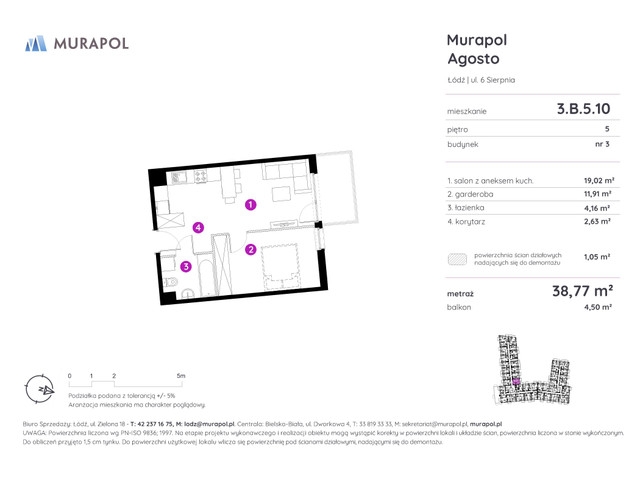 Mieszkanie w inwestycji Murapol Agosto, symbol 3.B.5.10 » nportal.pl