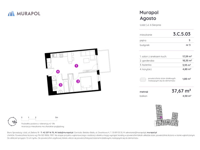 Mieszkanie w inwestycji Murapol Agosto, symbol 3.C.5.03 » nportal.pl