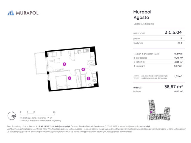 Mieszkanie w inwestycji Murapol Agosto, symbol 3.C.5.04 » nportal.pl