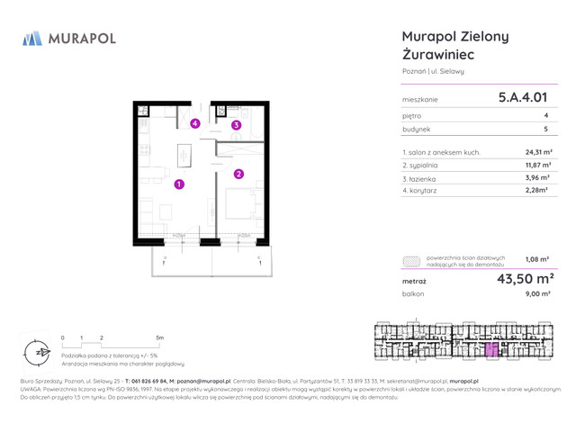 Mieszkanie w inwestycji Murapol Zielony Żurawiniec, symbol 5.A.4.01 » nportal.pl
