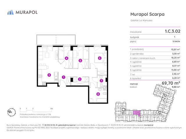 Mieszkanie w inwestycji Murapol Scarpa, symbol 1.C.3.02 » nportal.pl