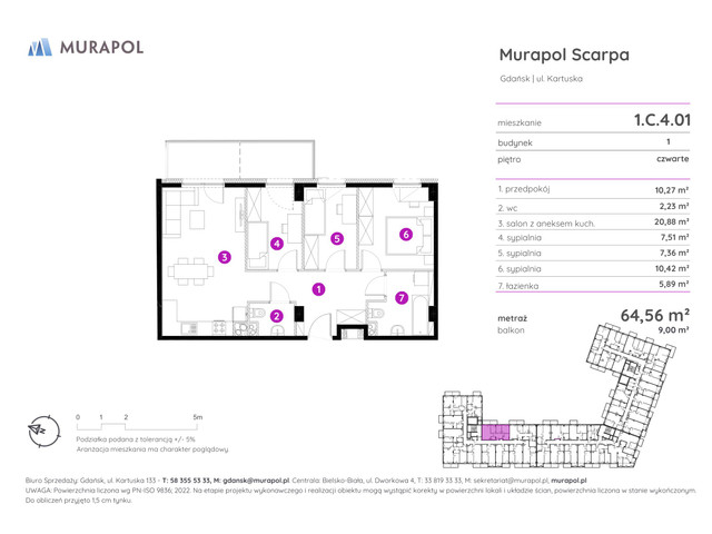 Mieszkanie w inwestycji Murapol Scarpa, symbol 1.C.4.01 » nportal.pl