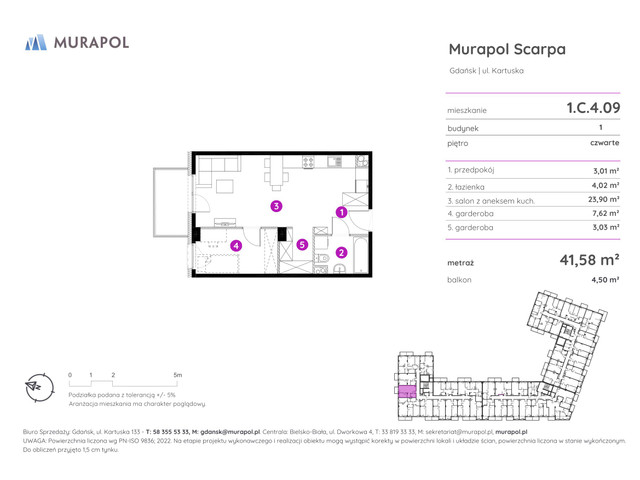 Mieszkanie w inwestycji Murapol Scarpa, symbol 1.C.4.09 » nportal.pl