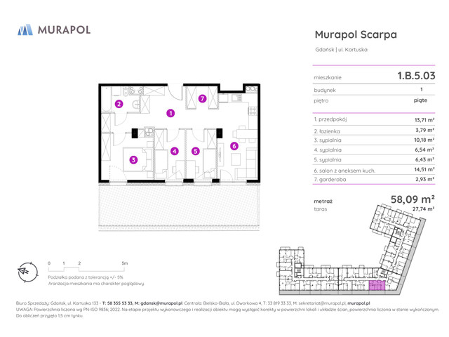 Mieszkanie w inwestycji Murapol Scarpa, symbol 1.B.5.03 » nportal.pl