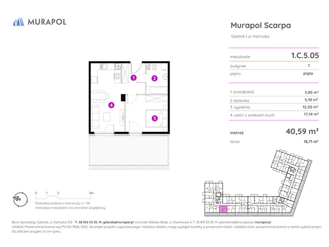 Mieszkanie w inwestycji Murapol Scarpa, symbol 1.C.5.05 » nportal.pl