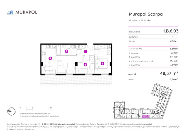 Mieszkanie w inwestycji Murapol Scarpa, symbol 1.B.6.03 » nportal.pl