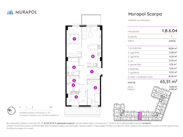 Mieszkanie w inwestycji Murapol Scarpa, symbol 1.B.6.04 » nportal.pl
