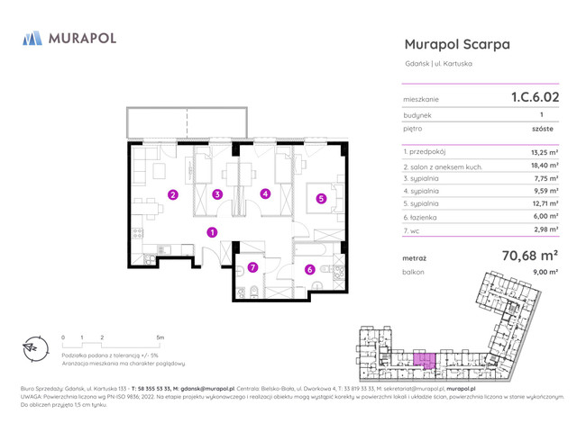 Mieszkanie w inwestycji Murapol Scarpa, symbol 1.C.6.02 » nportal.pl