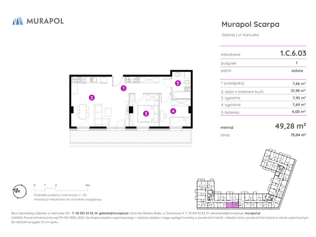 Mieszkanie w inwestycji Murapol Scarpa, symbol 1.C.6.03 » nportal.pl