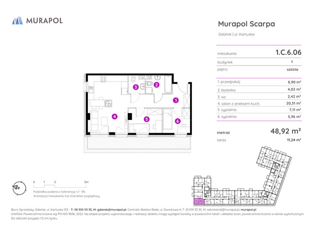 Mieszkanie w inwestycji Murapol Scarpa, symbol 1.C.6.06 » nportal.pl