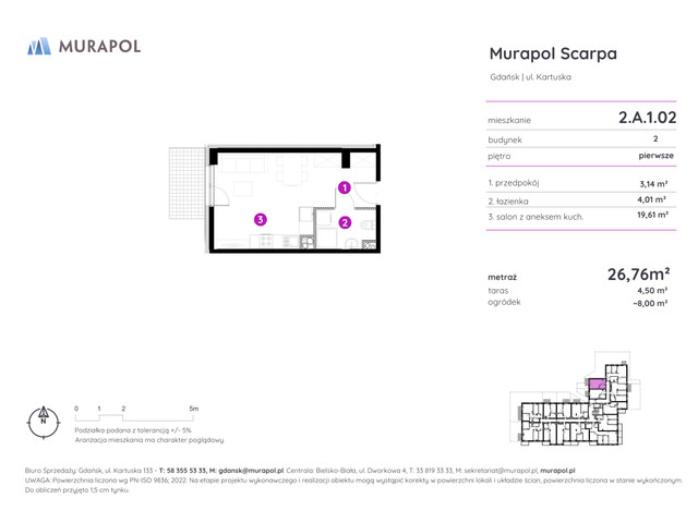 Mieszkanie w inwestycji Murapol Scarpa, symbol 2.A.1.02 » nportal.pl
