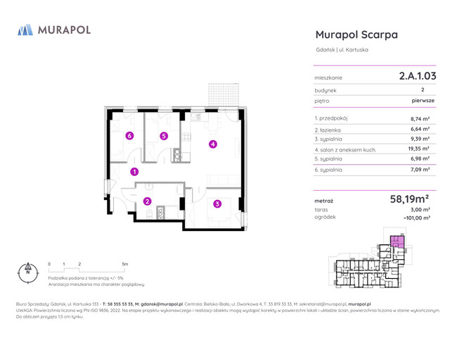 Mieszkanie w inwestycji Murapol Scarpa, symbol 2.A.1.03 » nportal.pl