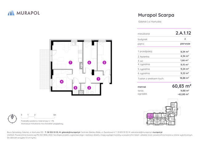 Mieszkanie w inwestycji Murapol Scarpa, symbol 2.A.1.12 » nportal.pl