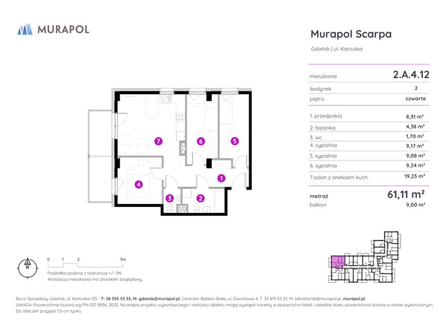 Mieszkanie w inwestycji Murapol Scarpa, symbol 2.A.4.12 » nportal.pl