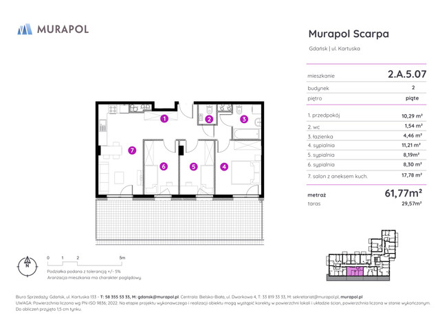 Mieszkanie w inwestycji Murapol Scarpa, symbol 2.A.5.07 » nportal.pl