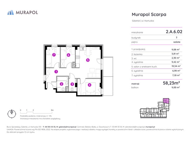 Mieszkanie w inwestycji Murapol Scarpa, symbol 2.A.6.02 » nportal.pl