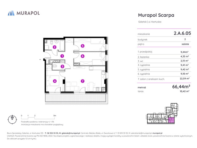 Mieszkanie w inwestycji Murapol Scarpa, symbol 2.A.6.05 » nportal.pl