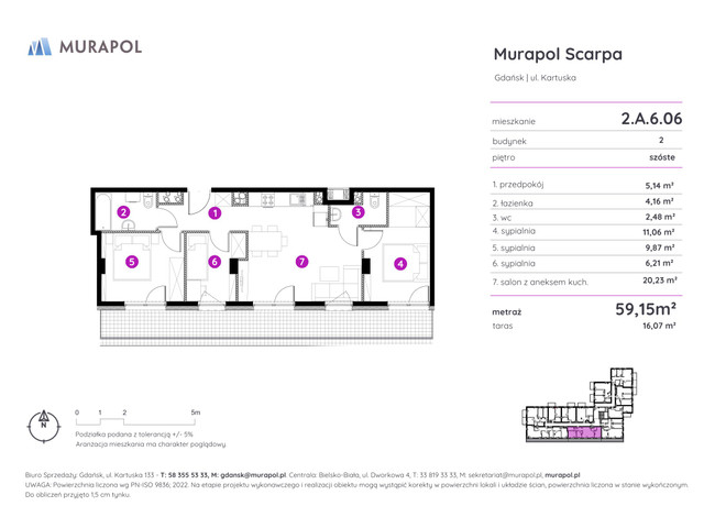 Mieszkanie w inwestycji Murapol Scarpa, symbol 2.A.6.06 » nportal.pl