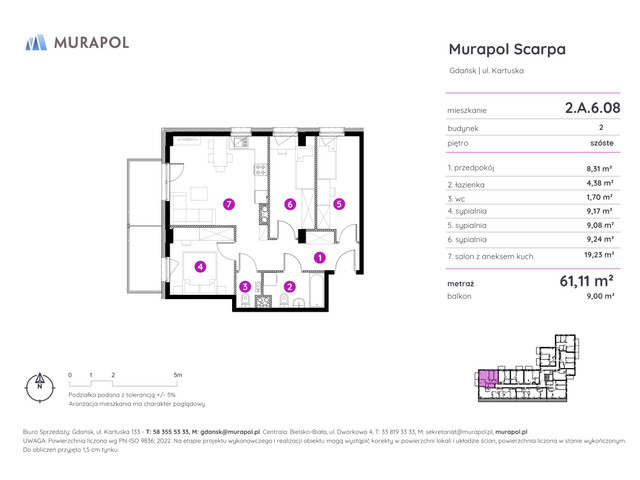 Mieszkanie w inwestycji Murapol Scarpa, symbol 2.A.6.08 » nportal.pl