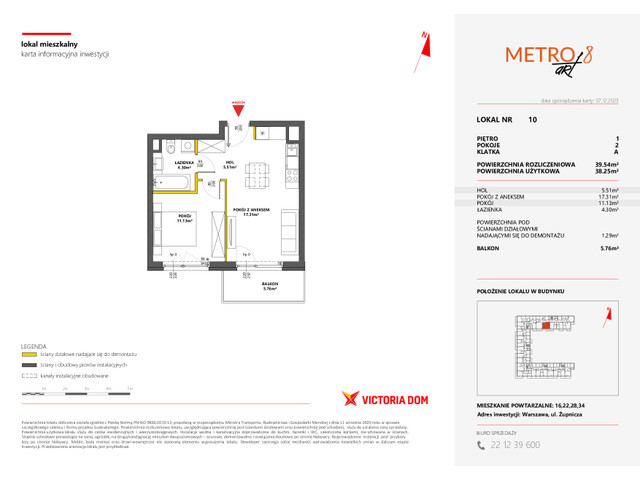 Mieszkanie w inwestycji METRO ART, symbol 8M.10 » nportal.pl