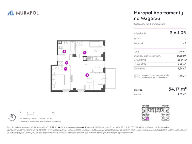 Mieszkanie w inwestycji Murapol Apartamenty Na Wzgórzu, symbol 3.A.1.03 » nportal.pl