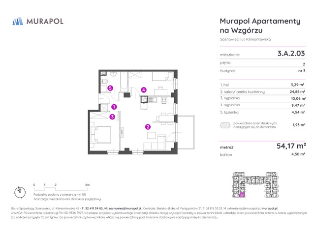 Mieszkanie w inwestycji Murapol Apartamenty Na Wzgórzu, symbol 3.A.2.03 » nportal.pl