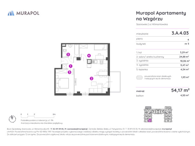 Mieszkanie w inwestycji Murapol Apartamenty Na Wzgórzu, symbol 3.A.4.03 » nportal.pl