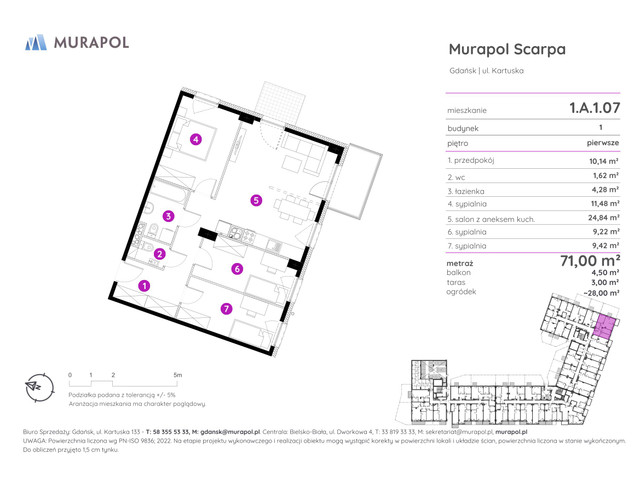 Mieszkanie w inwestycji Murapol Scarpa, symbol 1.A.1.07 » nportal.pl