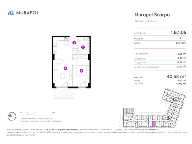 Mieszkanie w inwestycji Murapol Scarpa, symbol 1.B.1.06 » nportal.pl