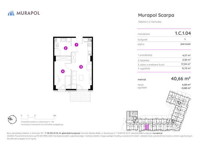 Mieszkanie w inwestycji Murapol Scarpa, symbol 1.C.1.04 » nportal.pl