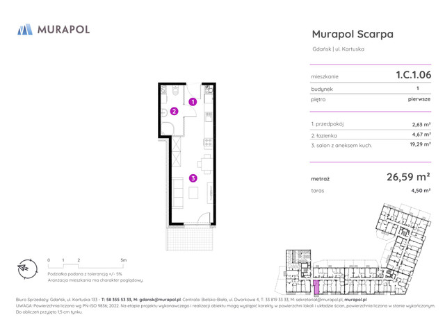 Mieszkanie w inwestycji Murapol Scarpa, symbol 1.C.1.06 » nportal.pl