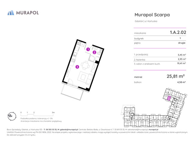 Mieszkanie w inwestycji Murapol Scarpa, symbol 1.A.2.02 » nportal.pl
