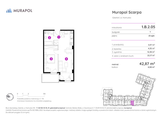 Mieszkanie w inwestycji Murapol Scarpa, symbol 1.B.2.05 » nportal.pl